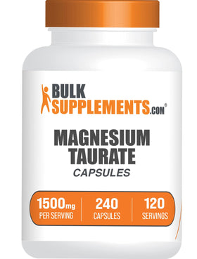 BulkSupplements capsules de magnésium taurate 1500mg vue de face