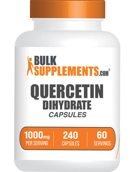 BulkSupplements capsules de Quercetine Dihydratée 1000mg vue de face