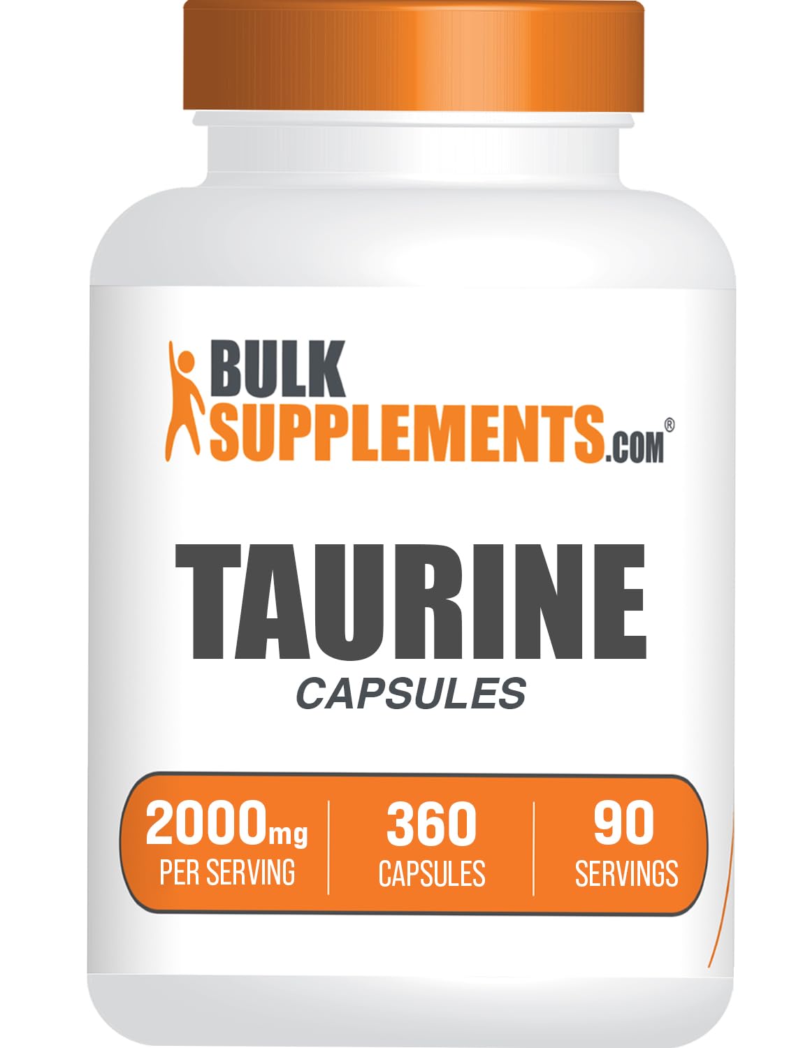 BulkSupplements Capsules de Taurine 2000mg - vue de face