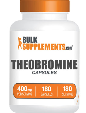 BulkSupplements capsules de théobromine 400mg vue de face