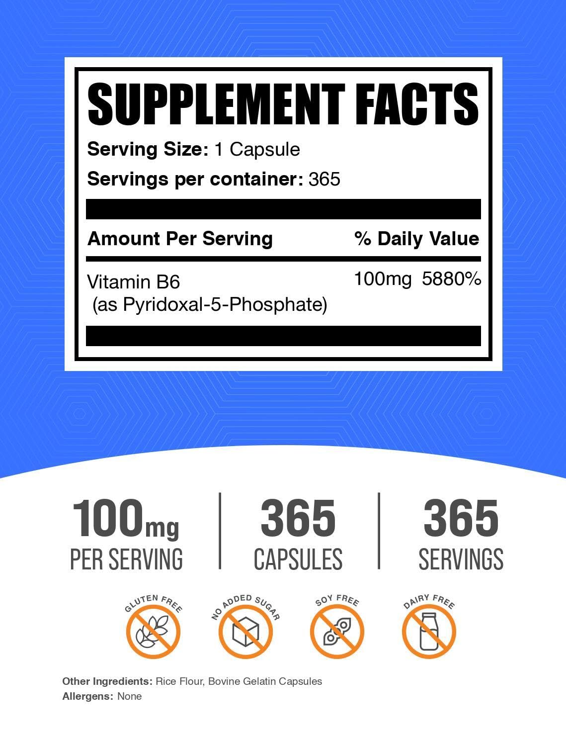 BulkSupplements capsules P5P 100mg emballage