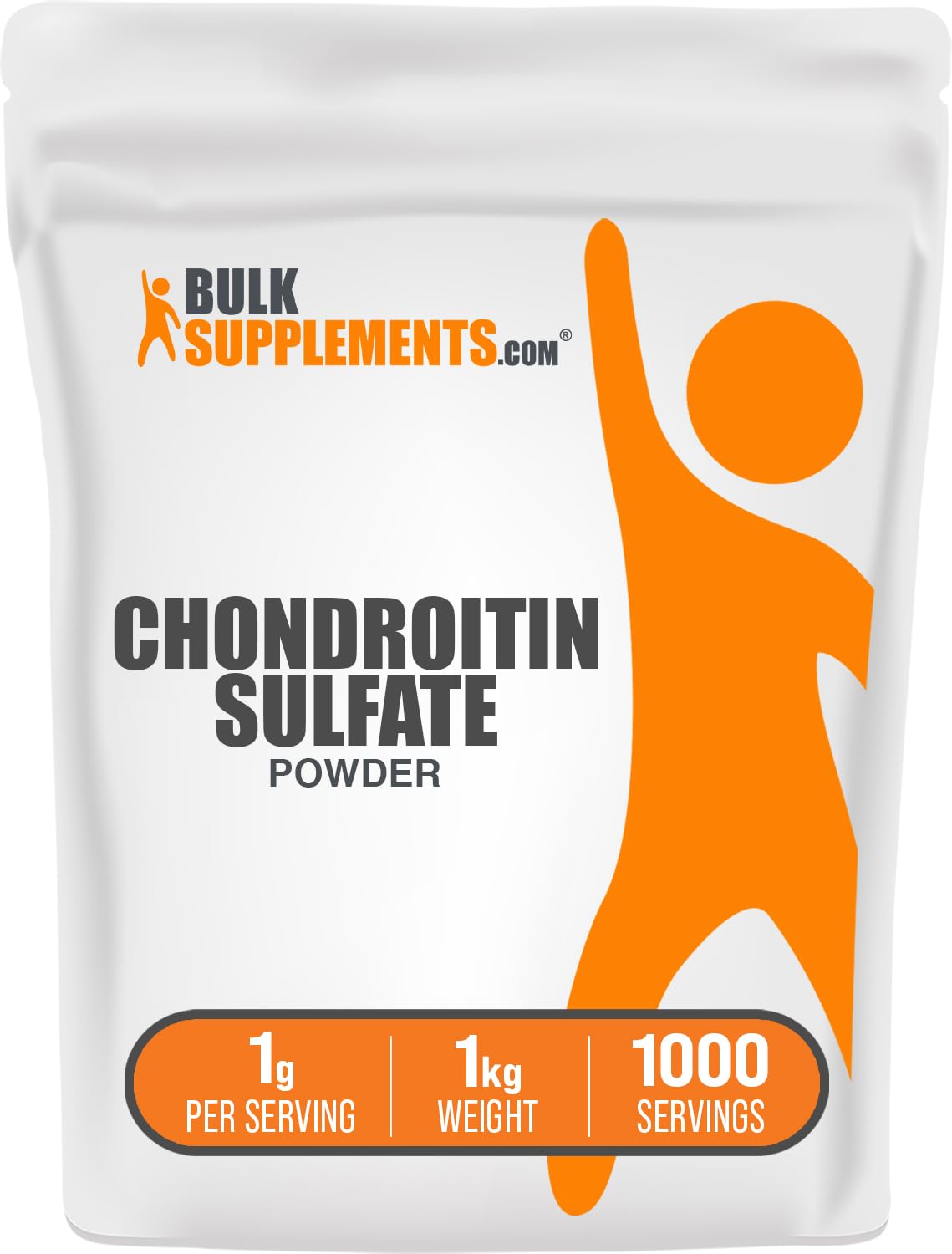 BulkSupplements Chondroitin Sulfate Poudre 1 kg devant