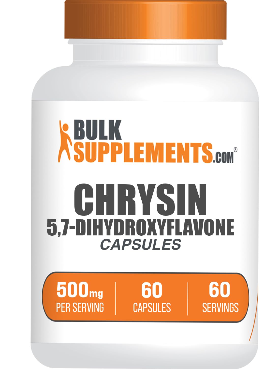 BulkSupplements Chrysin Capsules 500mg avant de l'emballage