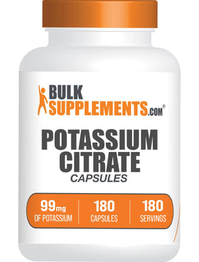 BulkSupplements Citrate de Potassium 99mg capsules vue de face