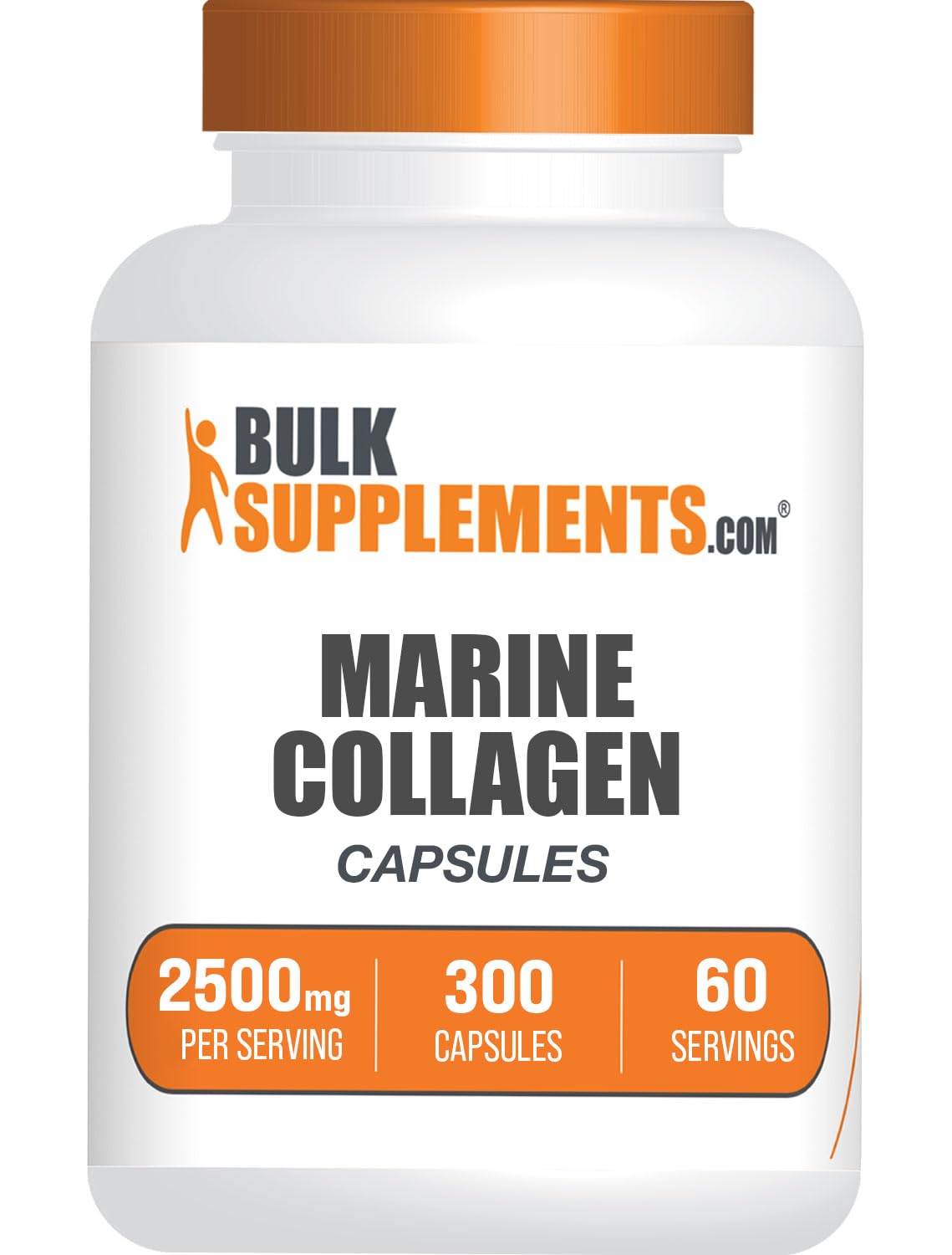 BulkSupplements Collagène Marin Capsules 300 - vue de face