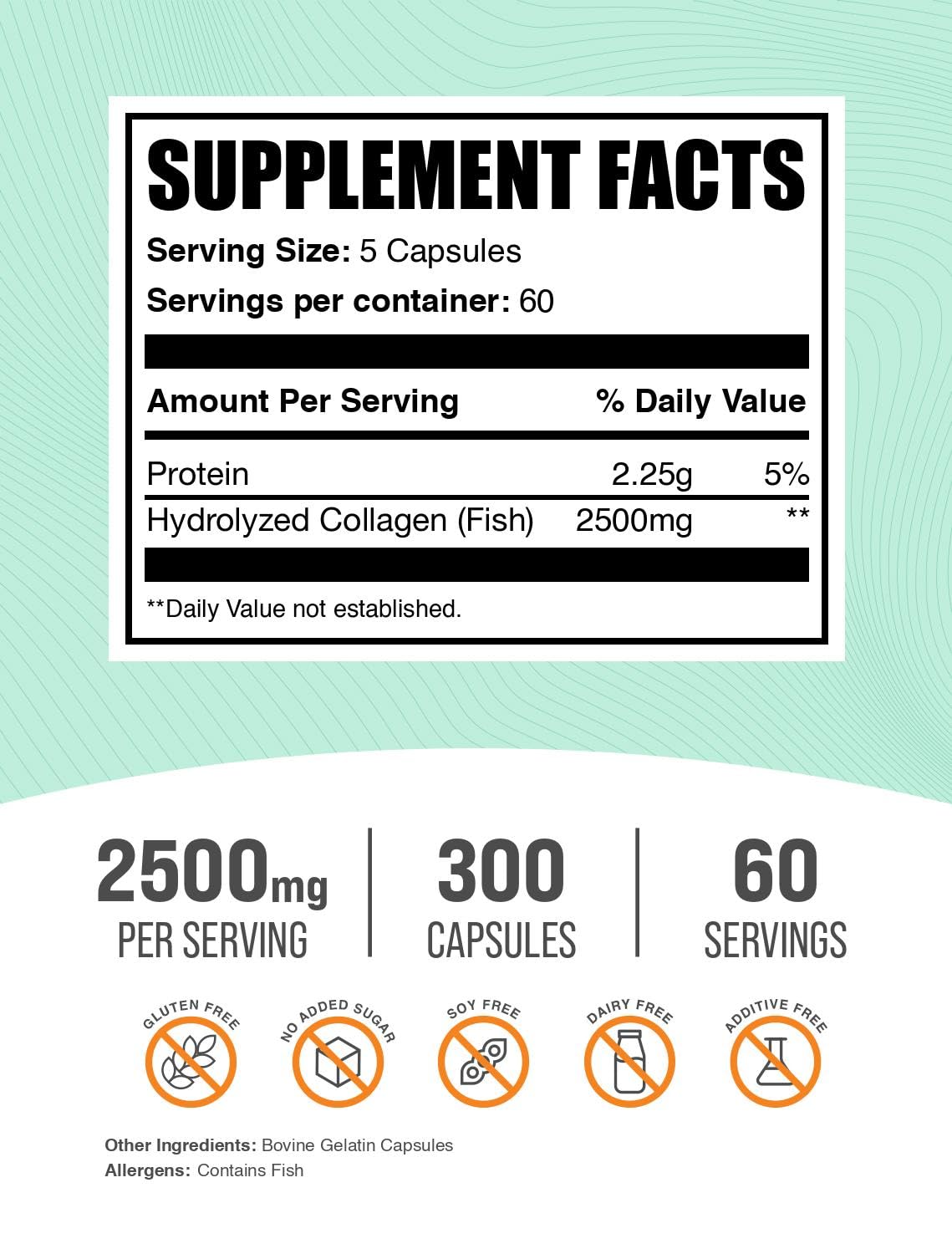 BulkSupplements Collagène Marin Capsules - emballage