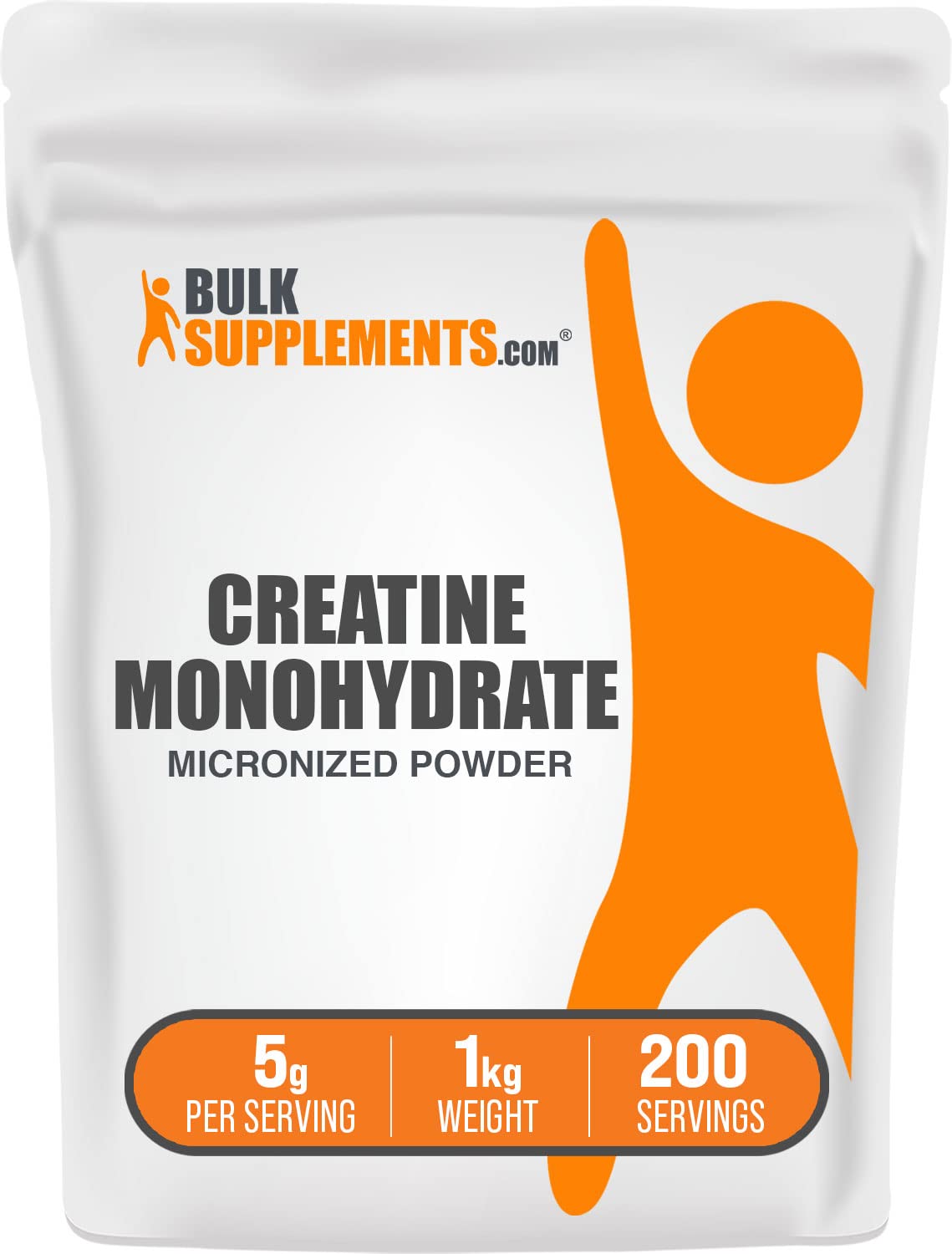 BulkSupplements créatine monohydrate 1kg devant avec étiquette