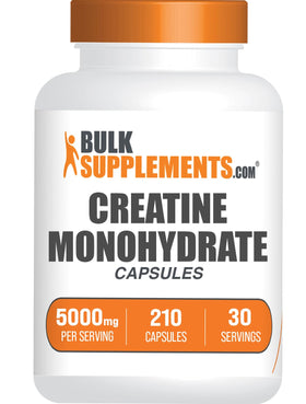 BulkSupplements créatine monohydrate capsules 5000mg vue de face