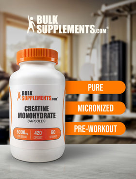 BulkSupplements Créatine Monohydrate Capsules en main