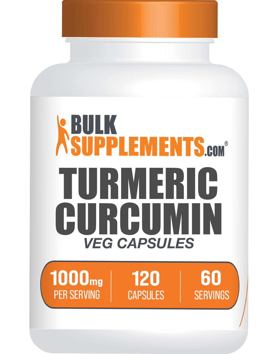 BulkSupplements Curcuma 1000mg 120 capsules végétales vue avant