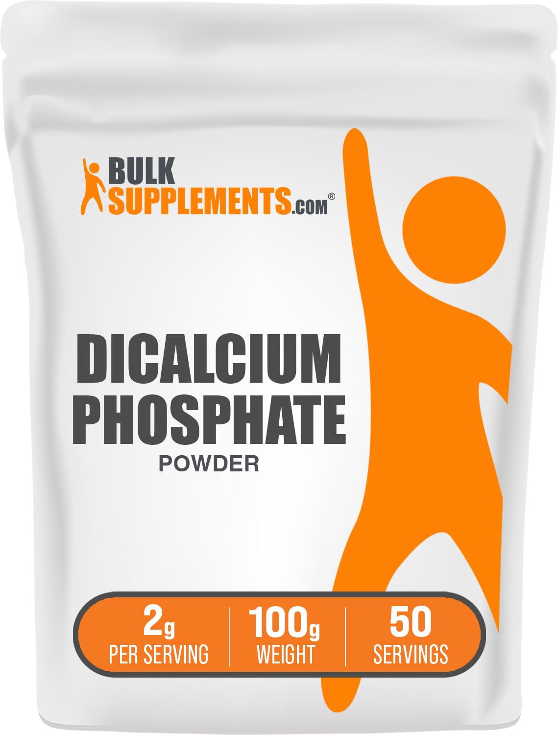 BulkSupplements Dicalcium Phosphate Poudre 100g vue avant