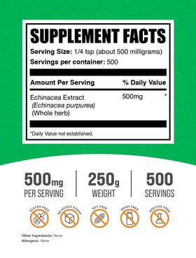 BulkSupplements étiquette de la poudre d'extrait d'échinacée 500mg