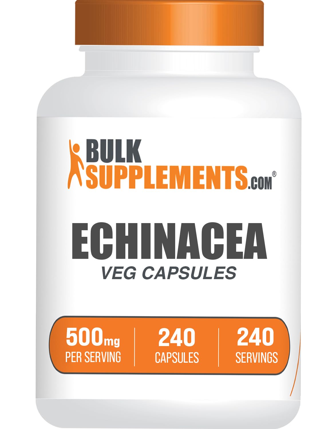 BulkSupplements Extrait d'Échinacée 500mg Capsules - vue de face