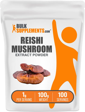 BulkSupplements Extrait de Champignon Reishi 100g vue de face