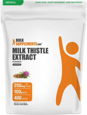 BulkSupplements Extrait de Chardon-Marie Poudre 100g vue de face