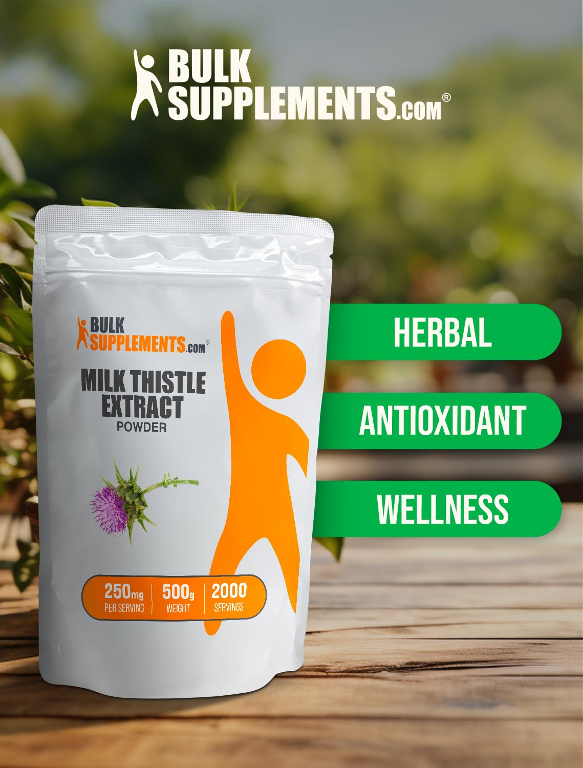 BulkSupplements Extrait de Chardon-Marie - taille de l'emballage