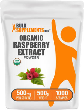 BulkSupplements Extrait de Framboise Bio en Poudre 500g vue avant