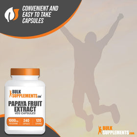 BulkSupplements Extrait de Fruit de Papaye 1000mg gélules avec des fruits de papaye