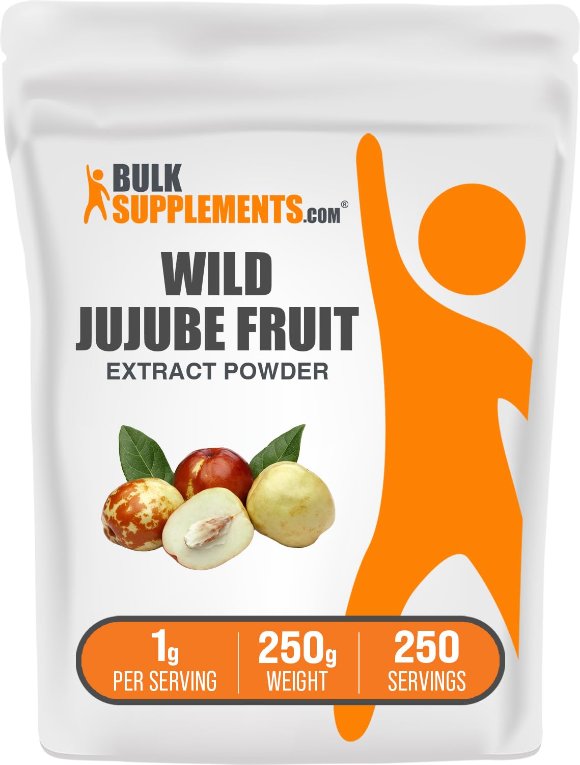 BulkSupplements Extrait de Jujube Sauvage en Poudre 250g vue avant