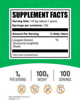 BulkSupplements Extrait de Longjack poudre en dose