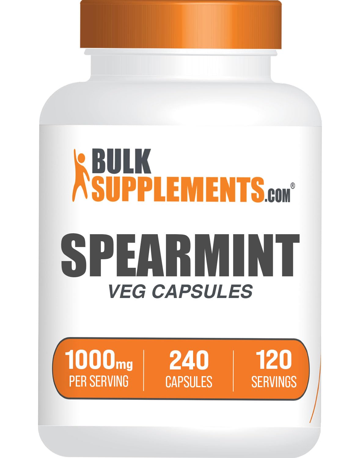 BulkSupplements Extrait de Menthe Verte 240 Capsules vue de face
