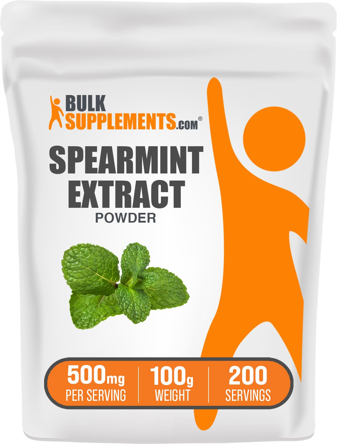 BulkSupplements Extrait de Menthe Verte en Poudre 100g vue avant