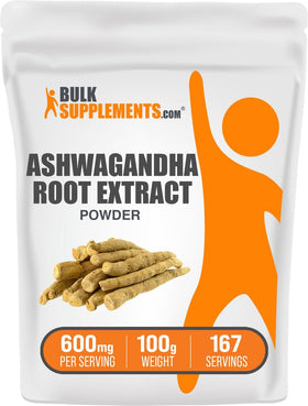 BulkSupplements extrait de racine d'ashwagandha 100g avant