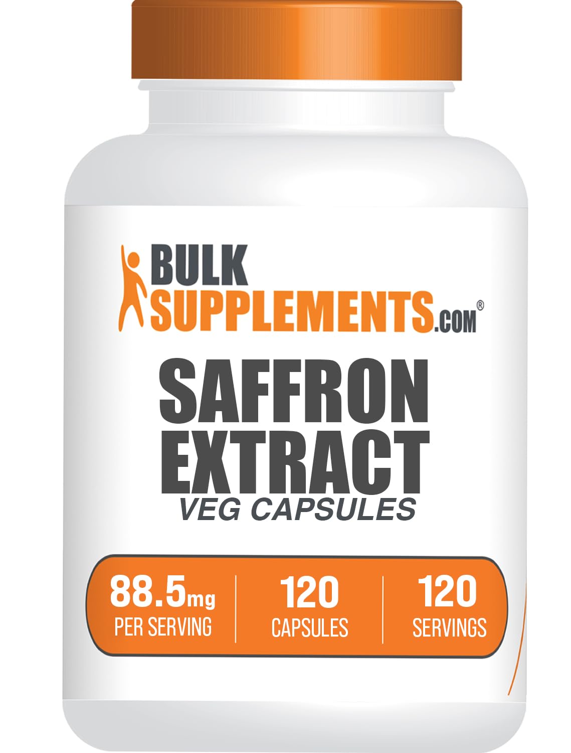 BulkSupplements Extrait de Safran 88,5mg Capsules Végétales - vue avant