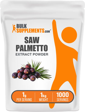 BulkSupplements Extrait de Saw Palmetto en poudre 1kg, vue de face