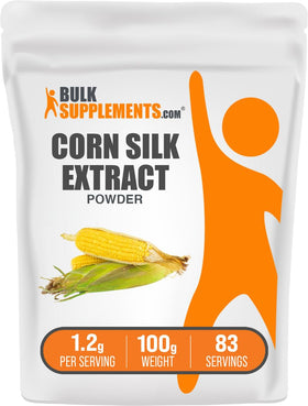 BulkSupplements Extrait de Soie de Maïs Poudre 100g vue avant