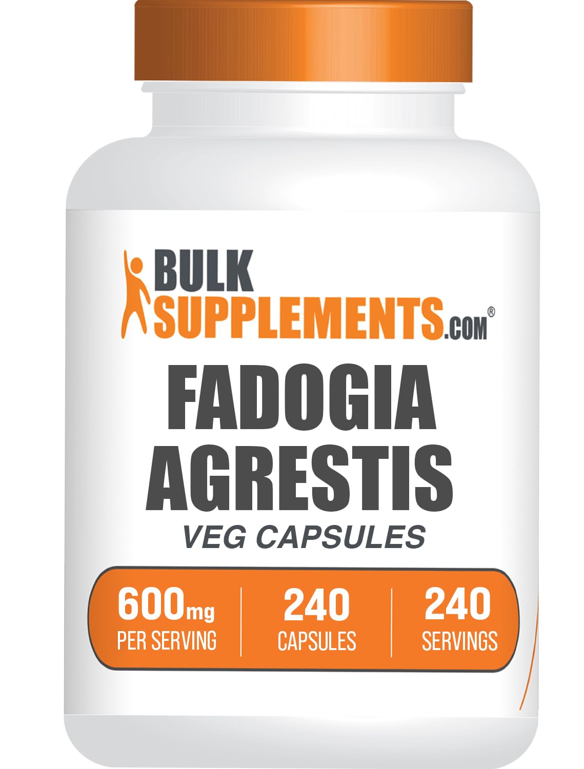 BulkSupplements Fadogia Agrestis 600mg capsules front view