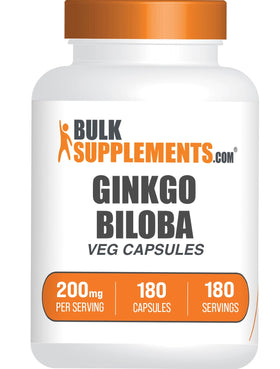 BulkSupplements Ginkgo Biloba Capsules 200mg devant de l'emballage