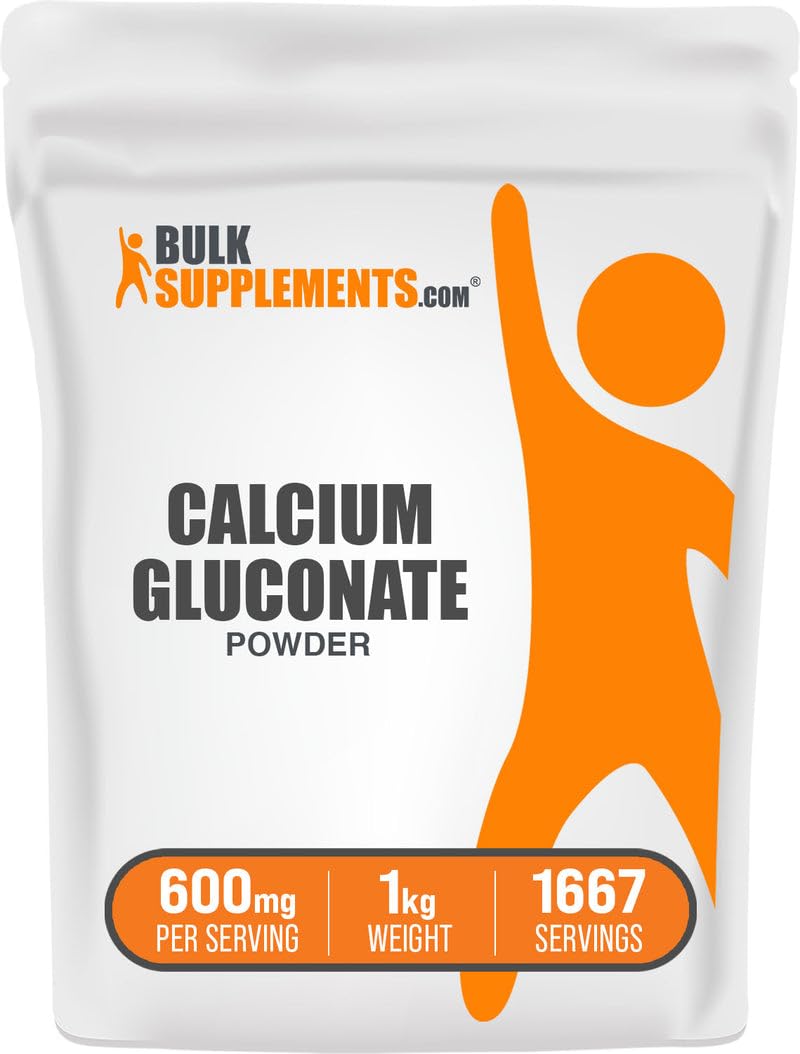 BulkSupplements Gluconate de Calcium Poudre 600mg 1kg vue avant