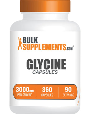 BulkSupplements Glycine Capsules 3000mg front view