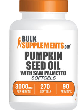 BulkSupplements huile de graines de citrouille gélules vues de face