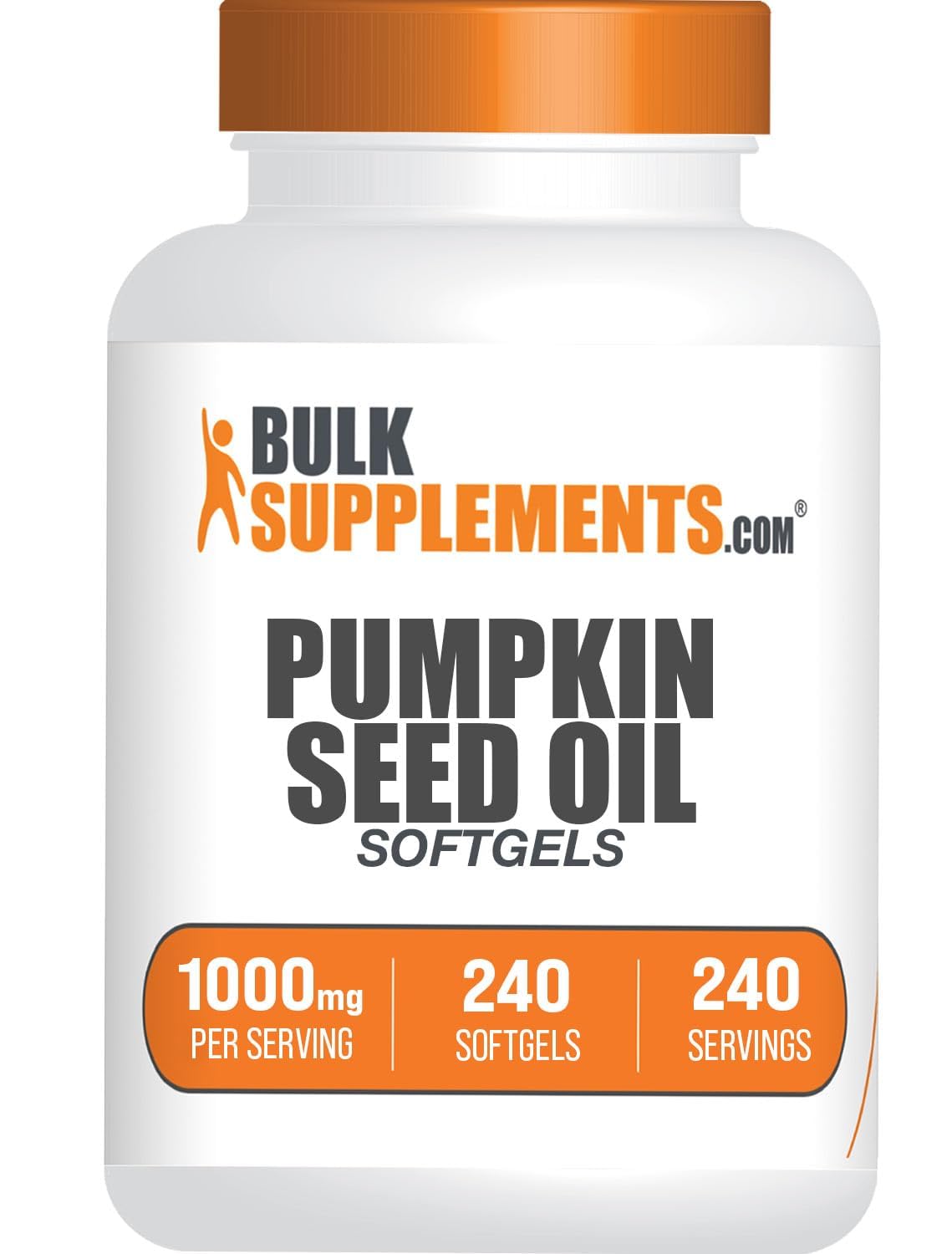BulkSupplements huile de pépin de citrouille 1000mg softgels vue avant