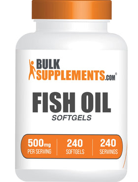 BulkSupplements huile de poisson 500mg gélules vue de face