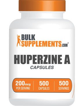 BulkSupplements Huperzine A 200mcg capsules front view