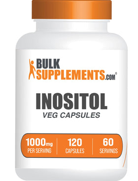 BulkSupplements Inositol Capsules 1000mg, avant, vue de face