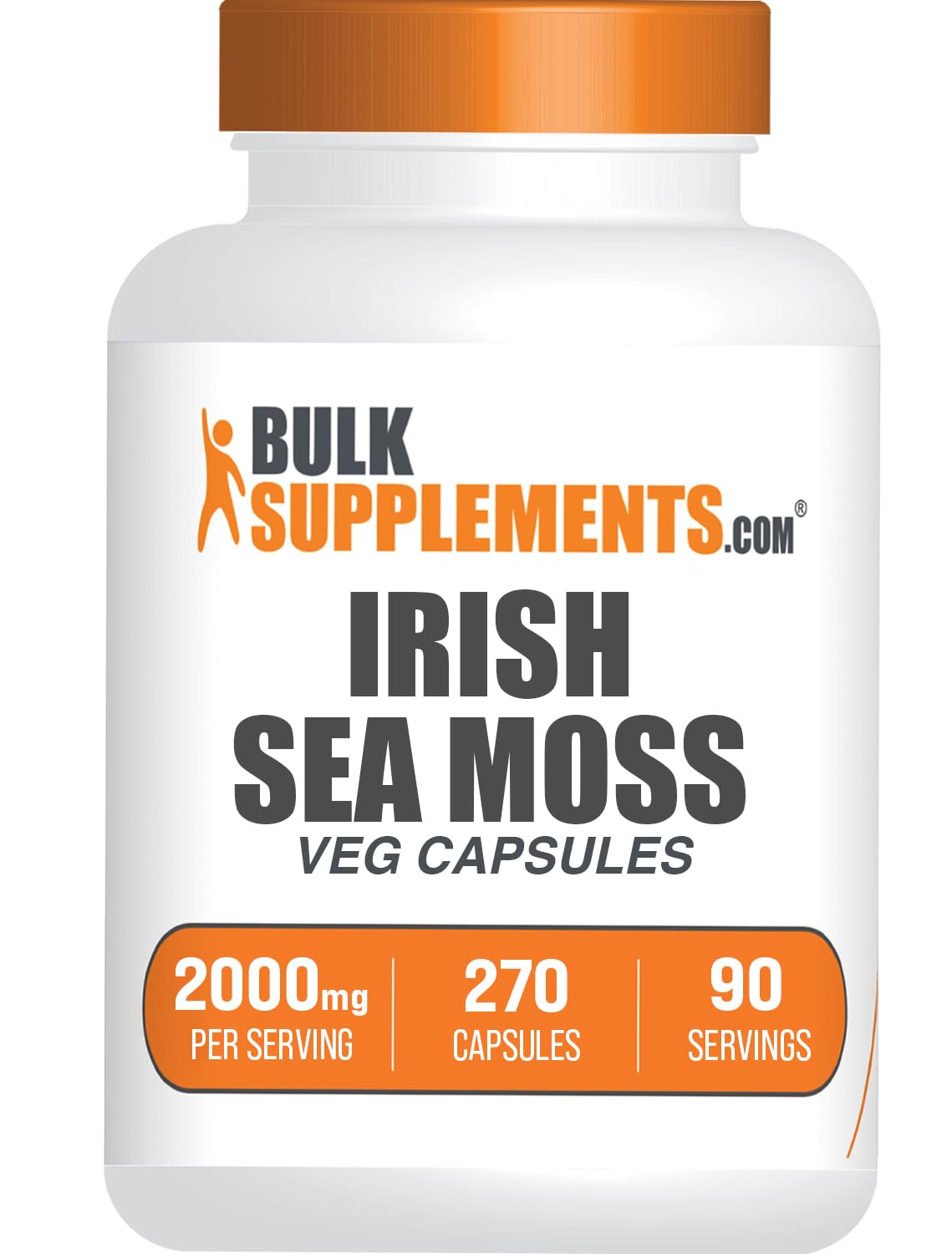 BulkSupplements Irish Sea Moss Capsules 240 comprimés devant l'emballage