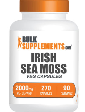 BulkSupplements Irish Sea Moss Capsules 240 comprimés devant l'emballage