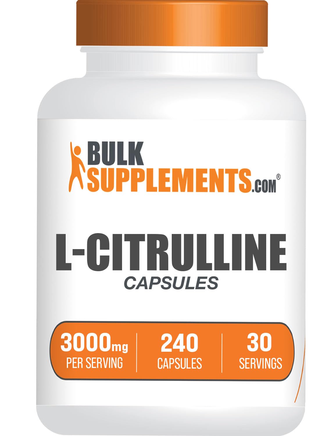 BulkSupplements L-Citrulline Capsules 3000mg - 240 capsules packaging