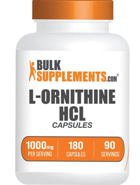 BulkSupplements L-Ornithine HCl Capsules 1000mg boîtier avant