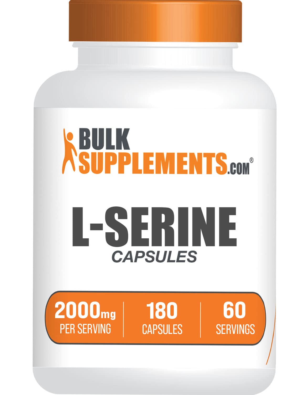 BulkSupplements L-Serine capsules 2000mg packaging front view