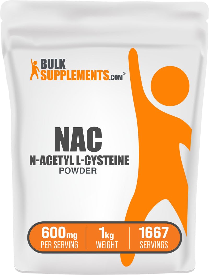 BulkSupplements N-Acetyl Cysteine 600mg poudre 1kg vue avant