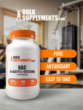BulkSupplements NAC 1000 mg Capsules close-up of capsules