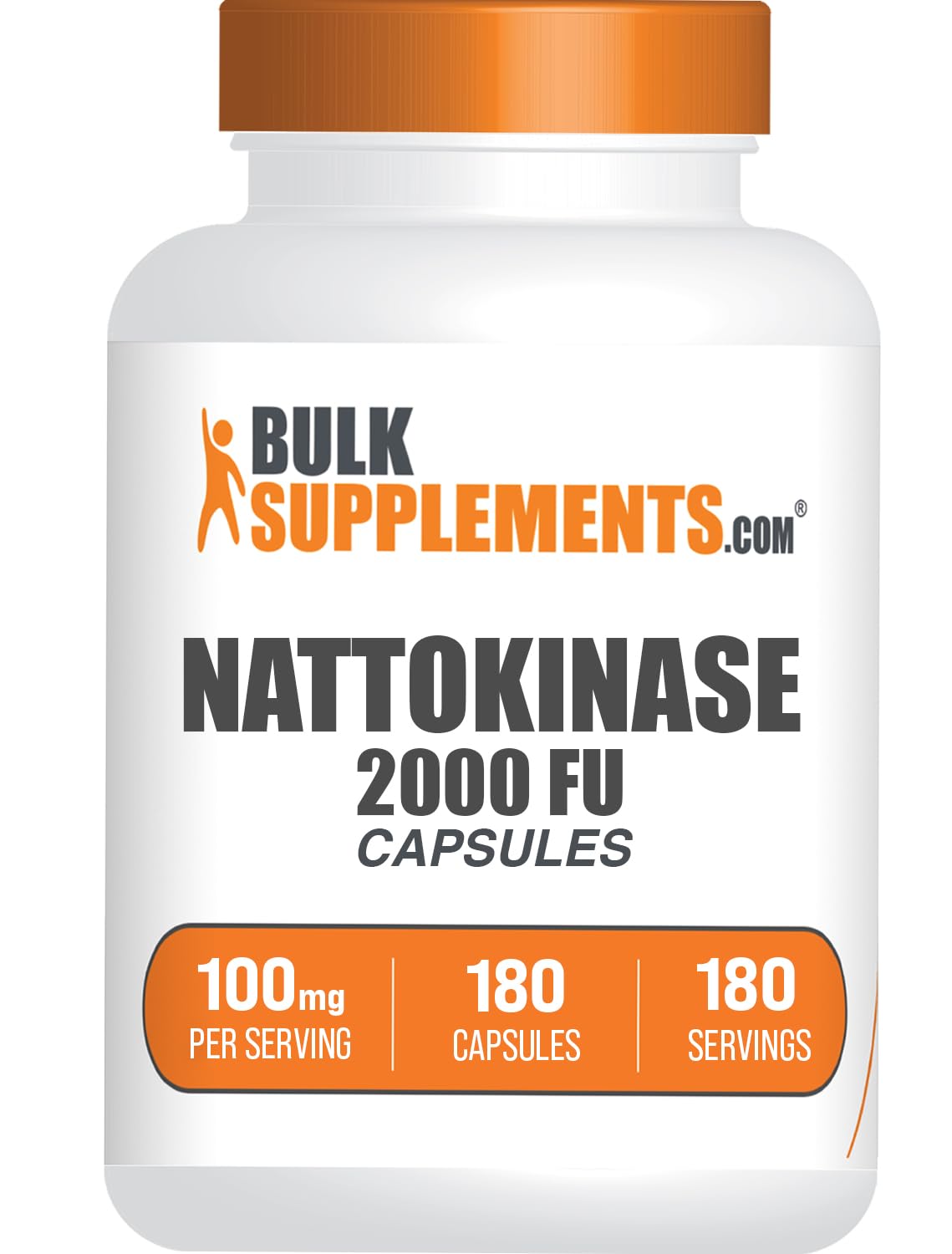 BulkSupplements Nattokinase 2000 FU capsules vue de face