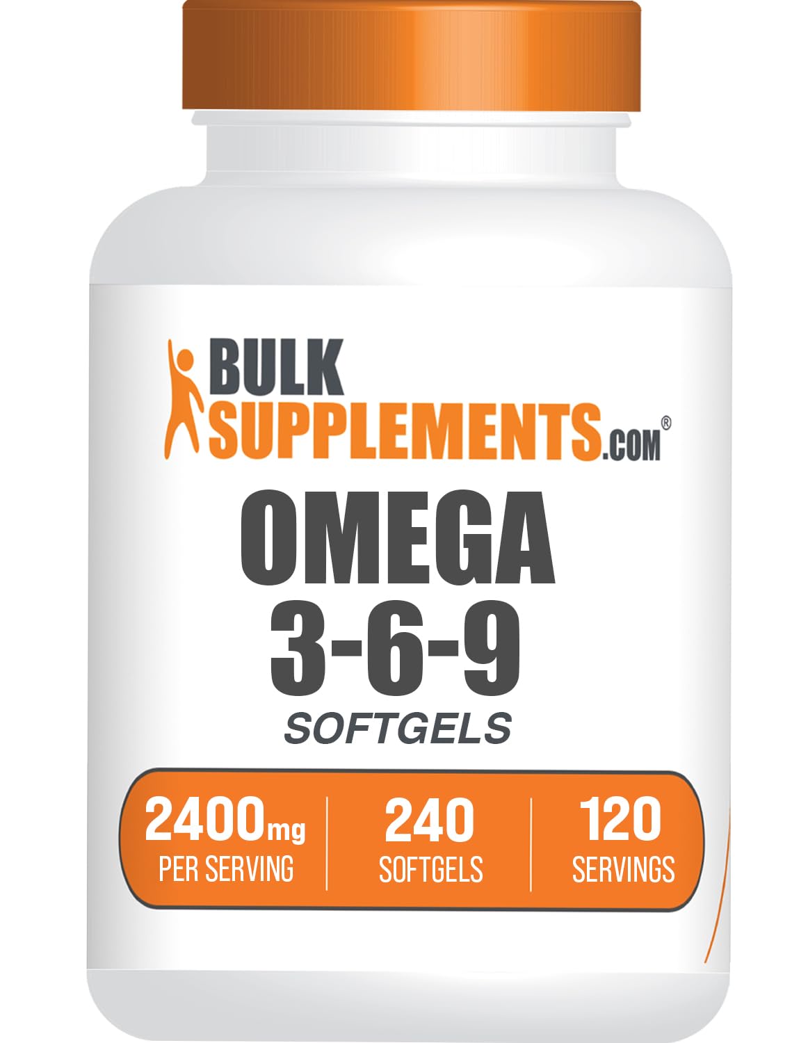 BulkSupplements Omega 3-6-9 Softgels 240 comprimés, emballage avant