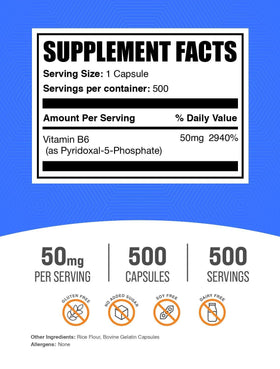 BulkSupplements P5P 50mg capsules side view