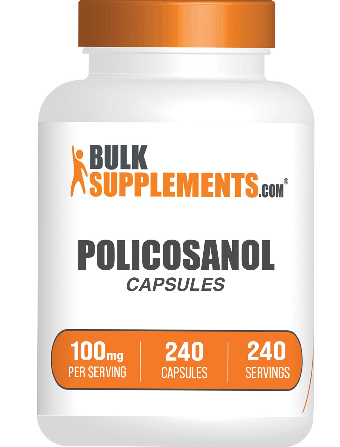 BulkSupplements Policosanol Capsules 100mg 240 unités vue avant